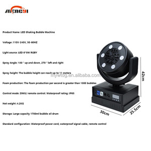 Mengyi RGB LED 9 kênh DMX điều khiển từ xa máy bong bóng đám cưới với máy bong bóng chống nước nhiều màu IP65 - Product Image 3