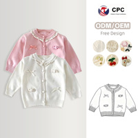 Cardigan en tricot pour filles, style automne, couleur bonbon, à simple boutonnage, nouvelle collection
