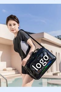Sac à bandoulière imperméable pour femme, coloré au laser, avec séparation sec/humide, idéal pour les voyages, la natation, le fitness, la plage - Product Image 2