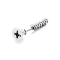 Boucles d'oreilles Punk en acier inoxydable pour hommes et femmes, bijoux amusants, gothique, unisexe, 1 pièce