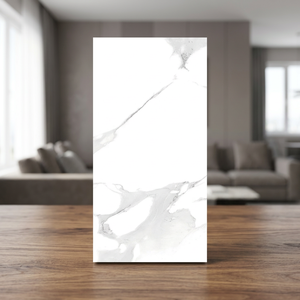 Dalles de sol et de mur en porcelaine mate et polie Alvino Statuario 600x1200mm - Product Image 3