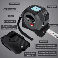Cyber Measure Pro Mètre numérique industriel 3-en-1 avec mesure laser, clip ceinture et tournevis, précision 2,0 mm, 3000 mètres