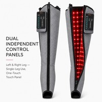 Bottes de massage à compression d'air à 6 chambres avec chaleur, sans fil, pour récupération, type C, double contrôleur - Vente en gros