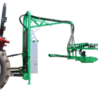 Tractoraangedreven olijvenoogstmachine, automatische fruitenschudder en paraplu-oogstmachine voor amandel- en walnootboomgaarden