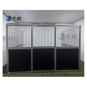 カスタマイズされた12ftクラシックハイエンド馬安定装置亜鉛メッキ鋼構造馬安定箱干し草ドア付き - Product Image 2
