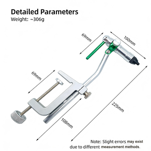 Pince de fixation rotative à 360° en acier au carbone pour <span class=keywords><strong>montage</strong></span> de mouches de pêche, outil <span class=keywords><strong>rotatif</strong></span> professionnel pour mouches, hameçons, leurres à truite - Product Image 3