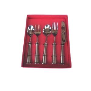 Juego de cubiertos de latón de alta calidad, alfombrilla con acabado cromado, otros estilos disponibles y mango cilíndrico, juego de cubiertos, utensilios de cocina - Product Image 1