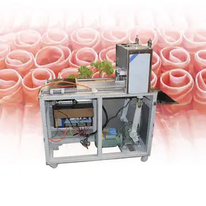 Thickness Adjustable frozen lamb beef roll cutting machine Bacon slicer Meat roll cutting machine