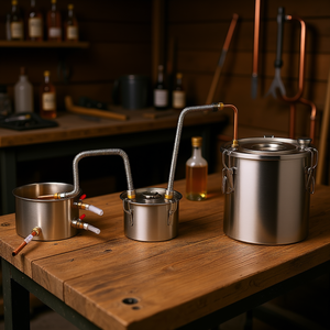 Alambique de 5 Galones de Acero Inoxidable para Destilación de Alcohol, Kit de Elaboración Casera con Barril Thumper - Product Image 2