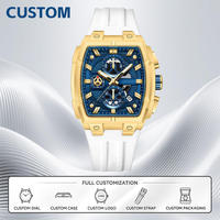 50 montres à quartz pour hommes Curren 8488, personnalisées avec logo OEM, cadran personnalisé, fabricant de luxe, mode, silicone, aiguilles lumineuses, forme tonneau.