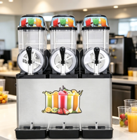 Machine à slush commerciale à 3 réservoirs 12L*3 en acier inoxydable pour boissons glacées, granita, slushie et slush puppy