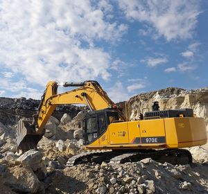Excavatrice sur chenilles jaune LIU GONG 970E, machine minière robuste avec godet hydraulique - Product Image 4