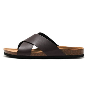 Nuevas zapatillas de corcho para <span class=keywords><strong>hombre</strong></span>, suela blanda, prendas de vestir exteriores, plataforma cómoda de fondo plano, zapatos de playa de gran tamaño, <span class=keywords><strong>sandalias</strong></span> de playa antideslizantes para exteriores - Product Image 3
