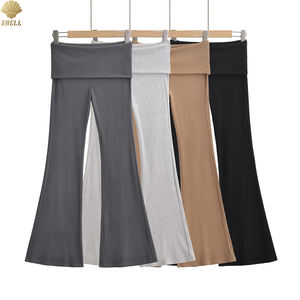<span class=keywords><strong>Pantaloni</strong></span> <span class=keywords><strong>a</strong></span> Zampa Personalizzati Luluxixiyaya <span class=keywords><strong>a</strong></span> Vita Media con Pieghe, Lunghezza Intera, Morbidi Leggings <span class=keywords><strong>a</strong></span> <span class=keywords><strong>Costine</strong></span> con Arricciatura per <span class=keywords><strong>Donna</strong></span>, Casual - Product Image 1
