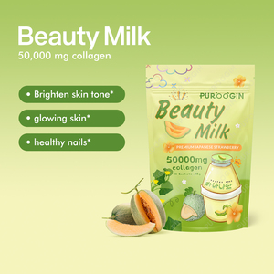 Sachet Minuman Kolagen Susu Kecantikan Bubuk Glutathione Asam Hialuronat Pemutih Melembapkan Susu Kecantikan Bubuk Rasa Melon - Product Image 6