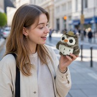 Porte-clés intelligent en peluche IA avec fonction de chat vocal, jouet animal en peluche personnalisable OEM