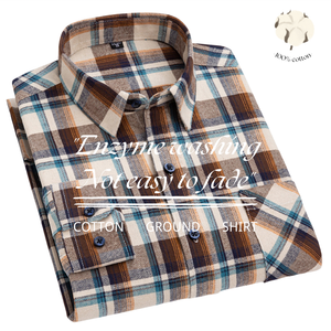<span class=keywords><strong>Camicia</strong></span> in Flanella <span class=keywords><strong>a</strong></span> <span class=keywords><strong>Quadri</strong></span> per <span class=keywords><strong>Uomo</strong></span> OEM ODM Personalizzata, <span class=keywords><strong>Camicia</strong></span> Casual <span class=keywords><strong>a</strong></span> Maniche Lunghe con Bottoni, Vendita all'Ingrosso - Product Image 2