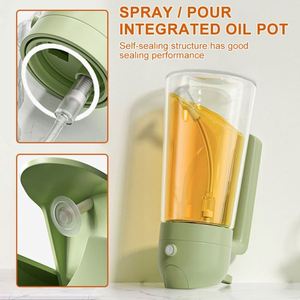 Bouteille Distributrice d'Huile d'Olive 2-en-1 en Verre Épais de 470 ml – Grande Capacité pour Cuisine, Vaporisateur d'Huile d'Olive - Product Image 4