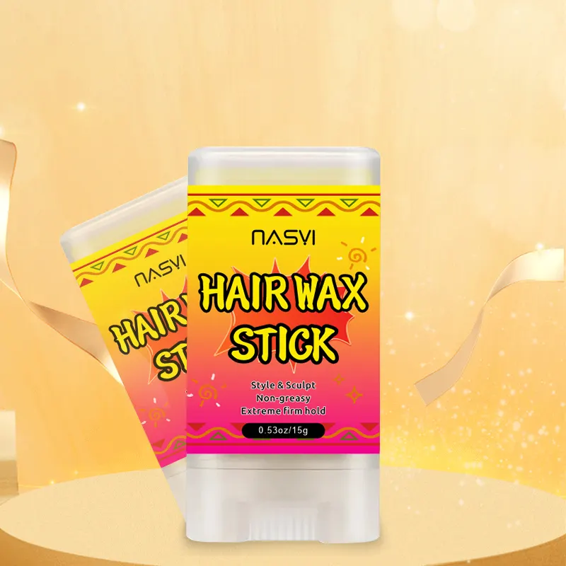 Logotipo personalizado Cuidado del cabello y estilo Fijación fuerte Peinado Pomada Sticks No grasoso Suave Rizado Hair Wax Stick
