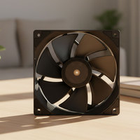 Ventilador de PC con Rodamiento Hidráulico Negro de 120 mm TL-G12RB 2026, Enfriador de Computadora Silencioso con Refrigeración Líquida, Diseño de Flujo Térmico Regresivo