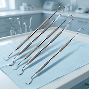 Juego de Raspadores Dentales de 5 Piezas, Instrumentos Manuales de Acero Inoxidable para Limpieza Dental, Certificación CE Profesional - Product Image 4