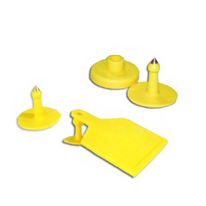 Étiquette d'oreille pour animaux en plastique électronique 868 MHz NFC EM4305 étanche RFID Mini 30 mm de diamètre Bouton pour porcs, vaches, bovins, animaux de compagnie - Product Image 1