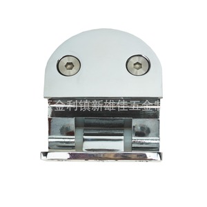 Semi Circular Single Sided Zinc Alloy Glass <b>Clamp</b> Wall Mount Bright Finish Shower Room Hardware - Product Image 1