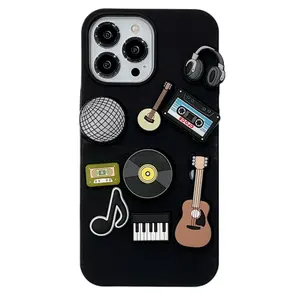 New Design Hot 3D Silicone Case With Charms DIY Mobile Personalized Phone Case