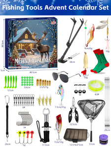 Offre spéciale 24 pièces coffret cadeau de pêche boîte aveugle de noël appâts de pêche Mino à paillettes ensemble d'appâts de pêche appâts artificiels - Product Image 2