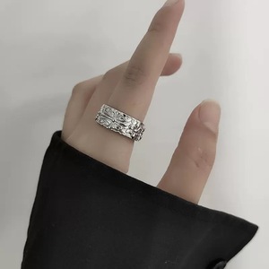 Cross Pattern Men's Ring Geometric Design Index Finger Pinky Jewelry Gift Accessory - Product Image 2