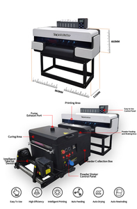 Tầm Nhìn Mô Hình Mới A3 Xp600 Dtf Máy In Phim Vật Nuôi Máy In T-Shirt Dệt Dtf Máy In Với Lắc Bột Máy - Product Image 3