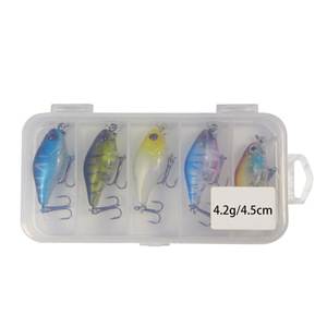 Kit de Señuelos Ytqhxy para Pesca en Aguas Medias, 4.2g 4.5cm, Set de Aparejos para Pesca de Lubina, 5 Colores, Señuelos de Plástico Duro - Product Image 1