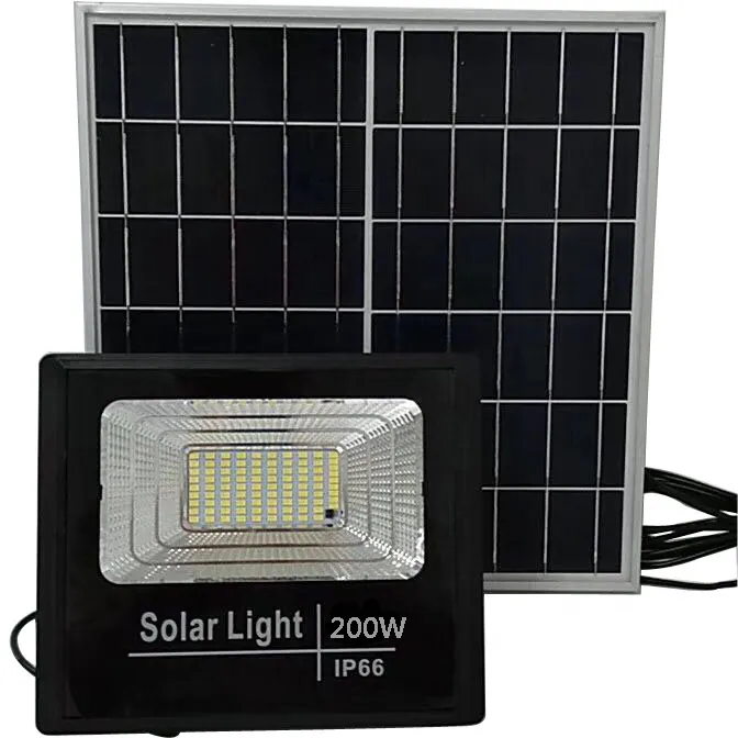 60W Hot Solar Led Lampu Sorot Outdoor Lampu Dinding 3.2V Super Bright 25 40 100 200 Remote Control Tahan Air IP65 Kualitas Tinggi