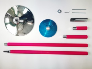 Barra de Baile de Acero Inoxidable Cubierta de Silicona Rosa, Kit de Baile con Barra Giratoria y Estática para <span class=keywords><strong>Principiantes</strong></span> y para Palmas Sudorosas - Product Image 2