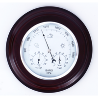 Stasiun Cuaca 3-in-1 Logam, Barometer Termometer Higrometer dengan Resolusi 1C, Instrumen Cuaca Dalam Ruangan untuk Dinding