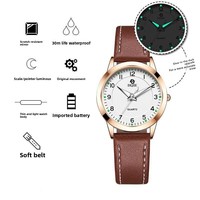 Montre à quartz ovale silencieuse pour homme, cadran à aiguilles écologique, boîtier en alliage de titane, idéale pour les examens et les environnements de test pour la rentrée scolaire