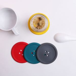 Perfect Soft Coaster Fits Any Size Drinking Glasses Round <b>Silicone</b> Coasters for Drinks - Product Image 3