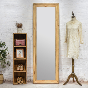 Nhà Máy Trực Tiếp Handmade Sáng Tạo Đầy Đủ Chiều Dài Rắn Sàn Gỗ Gương Trang Trí Cửa Hàng Quần Áo Hiển Thị - Product Image 3