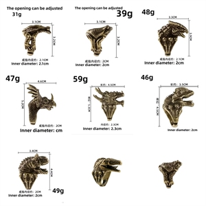 แหวนรูปจิ้งจกทำจากทองเหลือง OEM พร้อมดีไซน์ <span class=keywords><strong>Warcraft</strong></span> - เครื่องประดับชุบไฟฟ้าสำหรับผู้ชาย เหมาะสำหรับงานศิลปะและของสะสม - Product Image 3