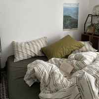 Parure de lit tendance en coton imprimé 100% 400TC, écologique, motif géométrique moderne, luxe, vente en gros, OEM, marque privée
