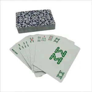 Jogo Mahjong de quatro pessoas, cartas de jogo de papel portátil personalizadas para viagens