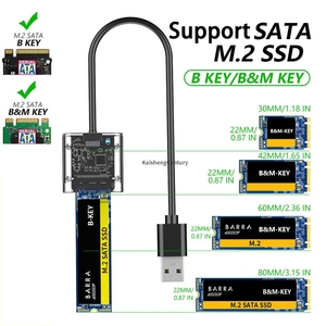 Şeffaf USB 3.0 Gen1 M.2 NGFF SATA SSD Kutusu Mobil Sabit Disk Kutusu Yüksek Hızlı Harici Depolama Kutusu - Product Image 2