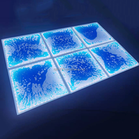 Carreaux interactifs sensibles à la pression d'éclairage de couleurs RVB à distance Tuiles sensorielles liquides illuminées Piste de danse en lave 3D LED pour enfants