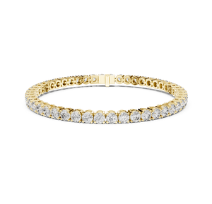 Bracelet de luxe en diamants de laboratoire, bracelet tennis en or, bijoux fins, accessoire de mode contemporain de créateur - Product Image 1