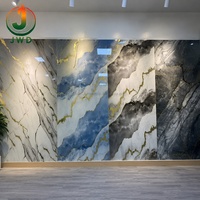 Panneau mural brillant UV en PVC, grain marbre, feuille de marbre UV