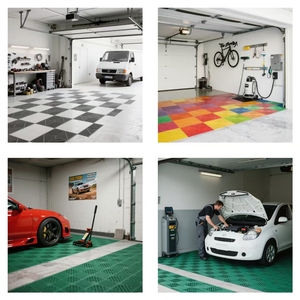 Commercio all'ingrosso della fabbrica ad incastro pavimento in plastica tappetino per Garage piastrelle per auto dettagli negozio ad incastro officina - Product Image 5