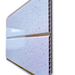 Novo tipo de PVC oco branco brilhante de alto brilho para decoração de banheiros, painel de teto de PVC fácil de instalar
