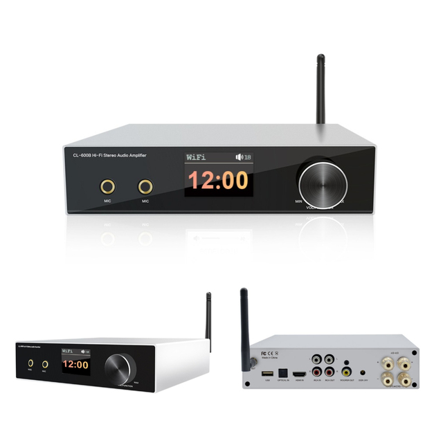 CL-600B PRO WiFi 2.1 HiFi Streamer DAC DSP Class D Amplifier for 5.0 Wireless Mini Portable Home Theatre 100W