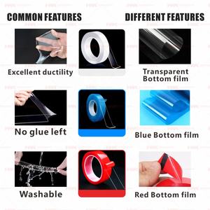 <span class=keywords><strong>Cinta</strong></span> de gel <span class=keywords><strong>transparente</strong></span> de <span class=keywords><strong>doble</strong></span> cara reutilizable personalizada de fábrica HWK, <span class=keywords><strong>cinta</strong></span> adhesiva acrílica fuerte para decoración del hogar, Material PET, nano <span class=keywords><strong>cinta</strong></span> - Product Image 5