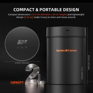 Frasco de Curado Inteligente <span class=keywords><strong>Spider</strong></span> <span class=keywords><strong>Farmer</strong></span> de 2L con Sellado al Vacío y Tapa Inteligente - Product Image 5